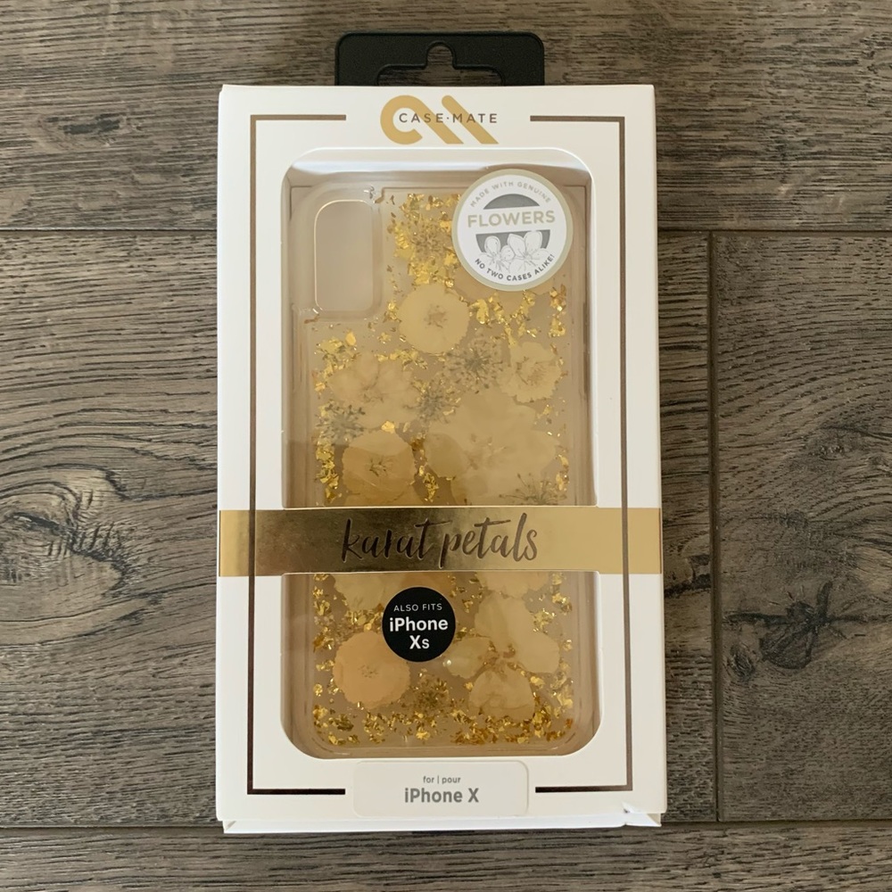 NIB Casemate IPhone X/Xs Gold”Karat Petals”Case